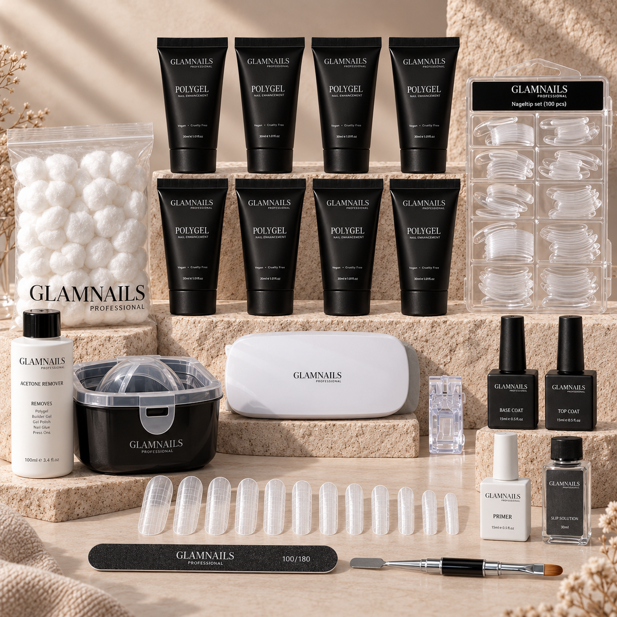 Polygel-Starter-Set | 4+4 Gratis-Farben von Glamnailsprofessional