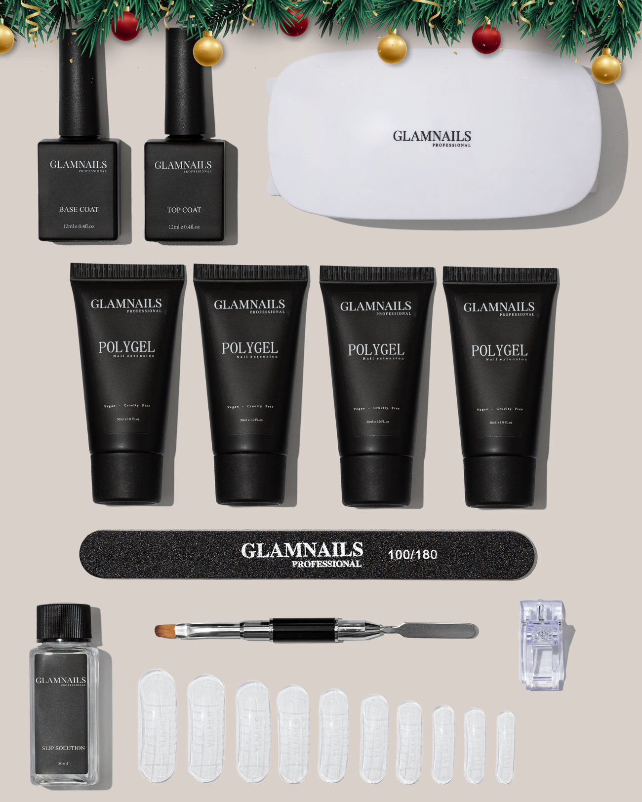 Glamnailsprofessional Gezondheid & beauty > Nagelverzorging > Nagelgel XMAS | Polygel Starterset | 2+2 Gratis Kleuren